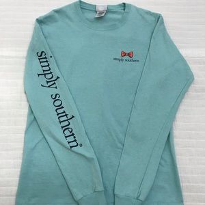 Simply southern blue #hello fall long sleeve tee